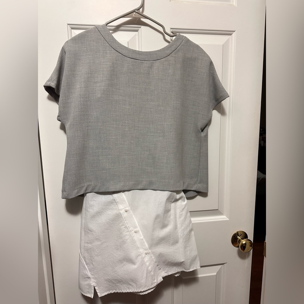 Zara Gray Crop Top